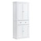 72" Kitchen Pantry Storage Cabinet Freestanding Utility Cabinet with Doors Drawer 3 Shelves White
